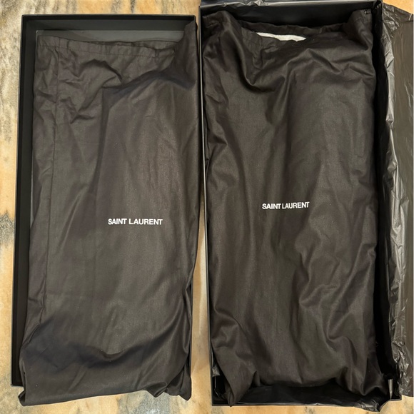 Saint Laurent 110 Tube Boot, Vanity Soft Calf - Brandy - Picture 6 of 10